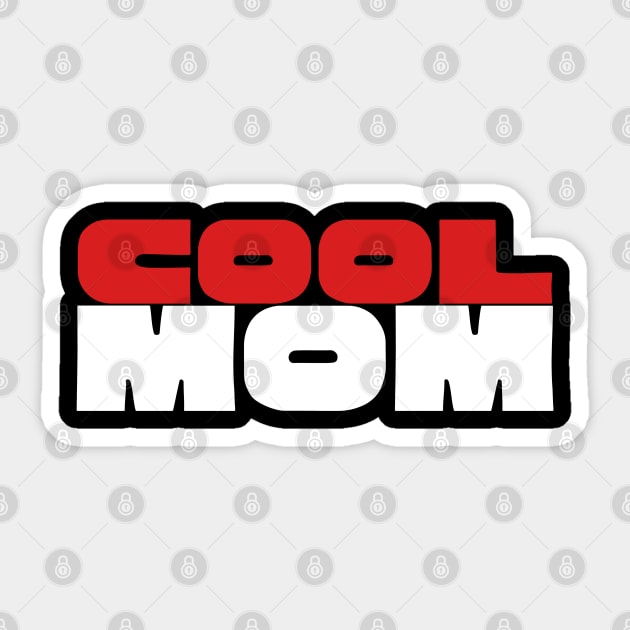 Cool Mom Typography Design Sticker by Minisim